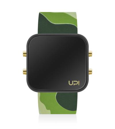 UPWATCH LED GBLACK&GREEN CAMOUFLAGE