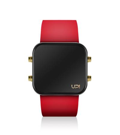 UPWATCH LED MINI GOLD BLACK&RED