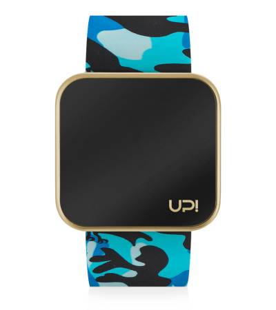 UPWATCH TOUCH MATTE GOLD&BLUE CAMOUFLAGE +
