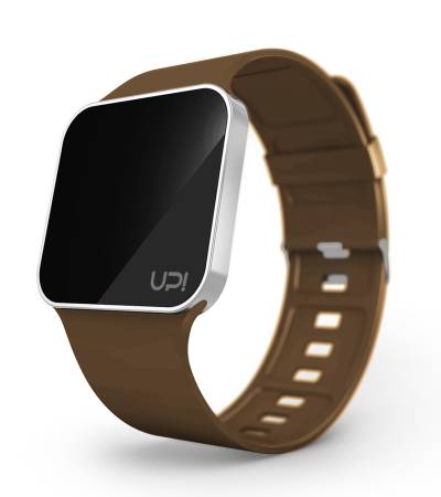 UPWATCH UPGRADE MATTE SILVER&BROWN